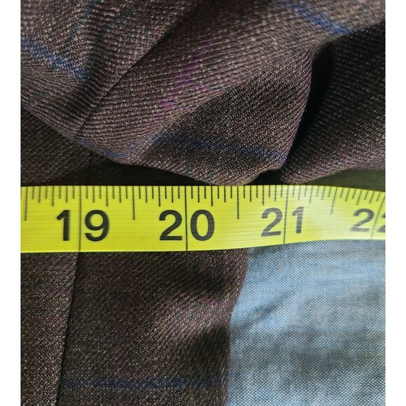 Michael Kors Men's Brown With Blue Stripe Wool Blazer Jacket Size 38R - Picture 11 of 13